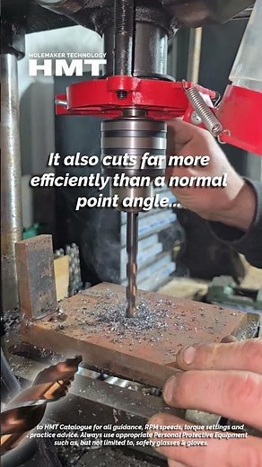 Burr-free drilling with HMT Cobalt TurboTip Jobber Bits