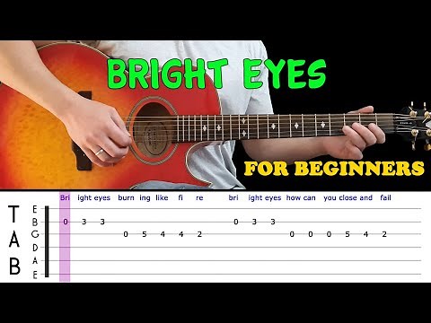 BRIGHT EYES | Easy guitar melody lesson for beginners (with tabs) - Simon & Garfunkel