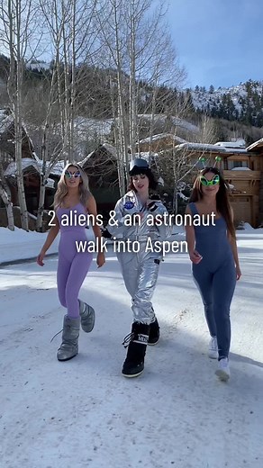 Alien Costumes and Moon Boots in Aspen