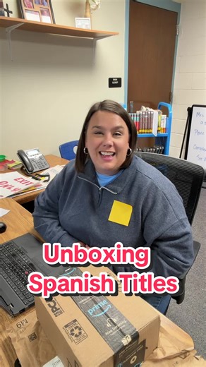 New arrivals just dropped 📦📚🇪🇸 Shoutout to the book fairies for helping my Spanish section grow! 🧚‍♀️💛 #LibraryComeback #MultilingualLibrary #LibraryLife