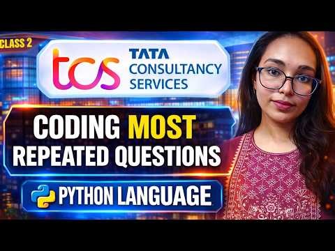 TCS NQT 2026 Coding | Most Asked Questions | Python Solution | TCS NQT Class-2