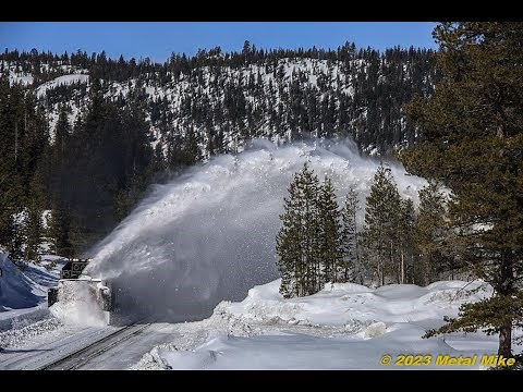 Rotary Snow Plow SPMW 207 on Donner Pass, Feb 9, 2023