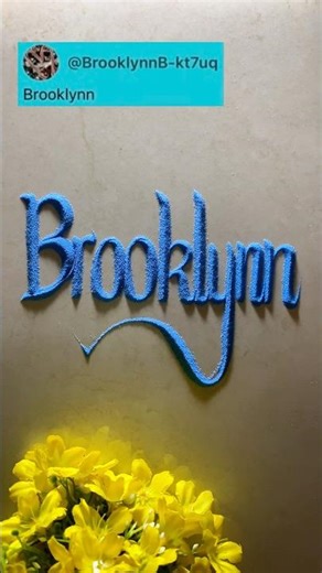 Brooklynn #sandscript #calligraphy #sandart #asmr #nameinsand #nameart #satisfying #handwriting