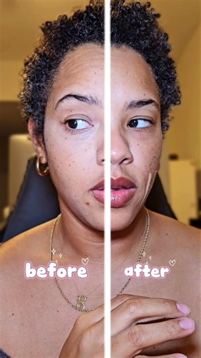 Quick before and after using @e.l.f. Cosmetics Soft Glam Satin Concealer. #elfcosmetics #gifted