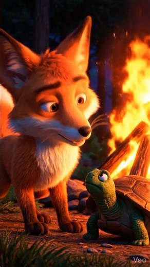 Everyone Ran Away… But This Fox Stayed 🦊🔥 ⭐