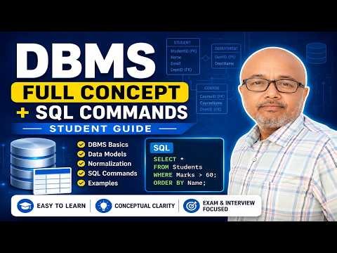 DBMS Full Concept + SQL Commands — Student Guide .#databaseconcepts