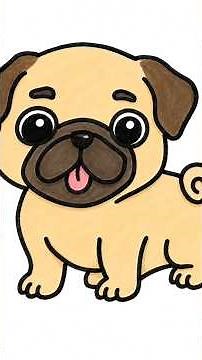 🐶 Learn how to draw this adorable Cute Pug Dog in just a few easy steps!