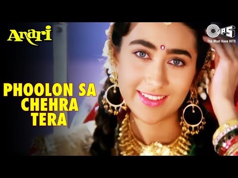 Phoolon Sa Chehra Tera | Anari | Venkatesh, Karisma Kapoor | Udit Narayan | 90's Hindi Song