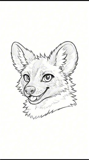 Sketch to Color – African Wild Dog Speed Coloring Timelapse