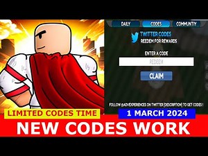 *NEW CODES* 💥Super Power Grinding Simulator ROBLOX | LIMITED CODES TIME | MARCH 1, 2024
