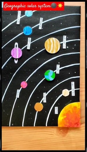 How to draw solar system with this simple step by step guide ☀️🌑🌎✨#artandcraft#solarsystem#music