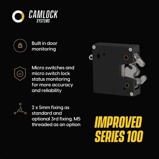 Series 100 dual jawed, motorised rotary latch
