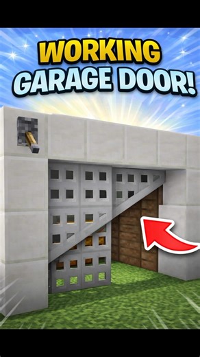Realistic working garage door in Minecraft #minecraft #minecraftshorts #minecraftgameplay