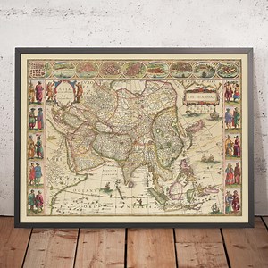 Old Map of the Silk Road, 1640 by Willem Blaeu & the Unique Maps Co. - Etsy Australia