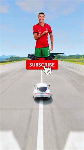Ronaldo vs Messi Car Football Challenge 🚗⚽ | Who Scores First? (BeamNG.drive) #beamngdrive #ronaldo