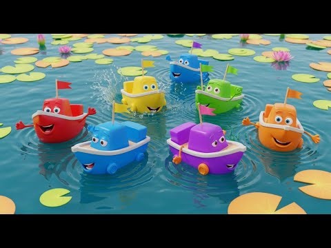 Six Little Toy Ships Sail Sail Sail | Water Safety & Ocean Songs for Kids