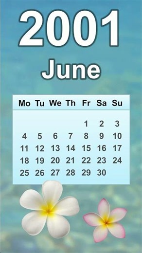 June 2001 Calendar