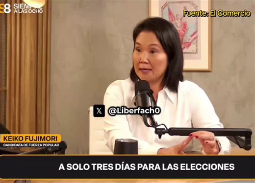⚠️🇵🇪 | URGENTE: La candidata de derecha a la presidencia del Perú, Keiko Fujimori, garantizó que de ser presidente, retirará al Perú del pacto de San José, utilizado por el progresismo para defender los dd.hh de delincuentes, de esta manera aplicaría un plan Bukele más radical. ¿Apoyas lo planteado por la candidata?