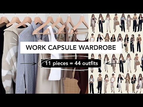 11 Pieces = 44 Outfits SPRING WORK CAPSULE WARDROBE