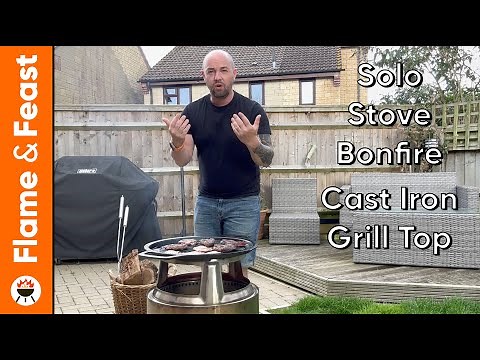 Solo Stove Bonfire - First Cook On Cast Iron Grill Top 🔥