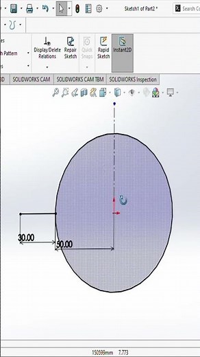 SolidWorks Sketch + Extrude in 60 Seconds! 💡 #SolidWorks #CAD #ytshorts