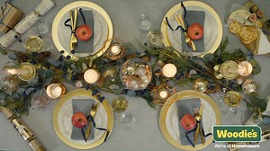 Starting to plan the Christmas Dining table yet? Here's some inspiration to help impress your guests 🥂 We show you two dining table designs based on our Christmas themes Christmas Elegance and Magical Memories. | Woodie's