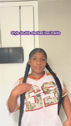 Quick Double Stacked Low Braids Holiday Tutorial