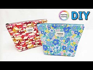 [DIY] It's so Easy! How to make a zipper pouch with a lining | Sewing tutorial for beginners 🥰