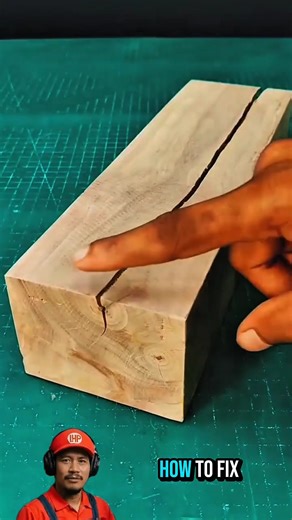 DIY LIFE HACK: Use Dowels & Sawdust to Repair Any Split Wood! #diy #wood