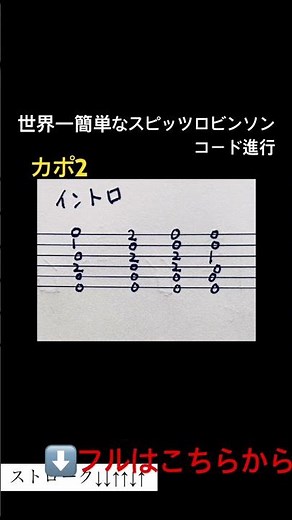 世界一簡単に弾ける『ロビンソン / スピッツ』コード進行 #ギター #弾ける