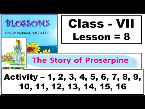The Story of Proserpine Class 7 Lesson 8