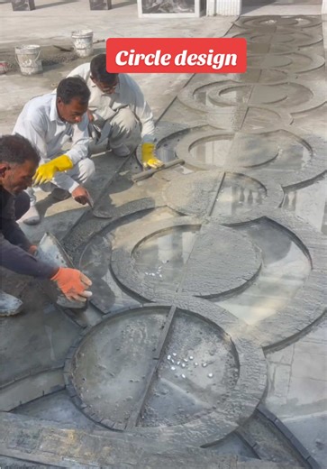 Circle Design with Black and White Chips