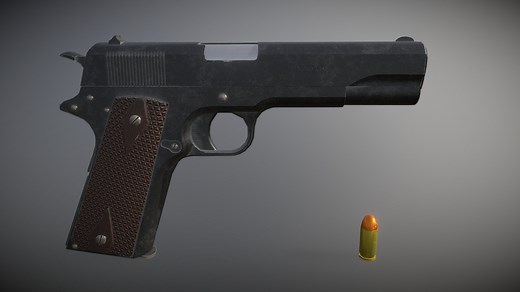 M1911 Pistol - Game Ready - 3D model by fadlparlak (@FadnN)