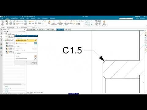 SIEMENS NX Tips: Chamfer dimension on Draft (Symbol)