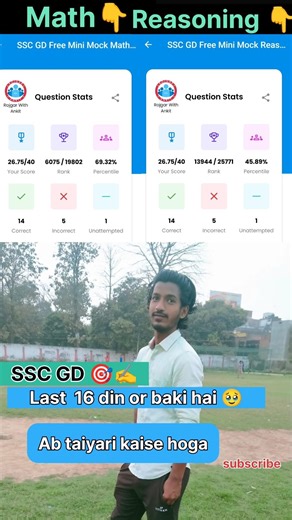 SSC GD Mini Mock Test Analysis RWA 2026 #test #rwa #rojgarwithankit #testseries #minimocktest #viral