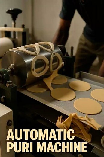 Automatic puri machine - ऑटोमैटिक पूरी मशीन #purimachine #foodmachinery #jacksonmachine #machine