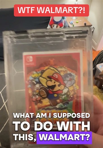 Walmart, we need to talk💀 Paper Mario: The Thousand-Year Security Case Edition. How am I supposed to play this?! 😭 #MarioDay #PaperMario #WalmartFail #Gaming #NintendoSwitch