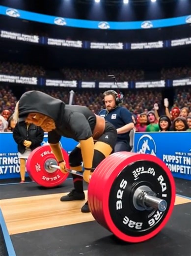 funny puppet lifts 300 kilos in the world's strongest puppet competition & breaks wind 🤣