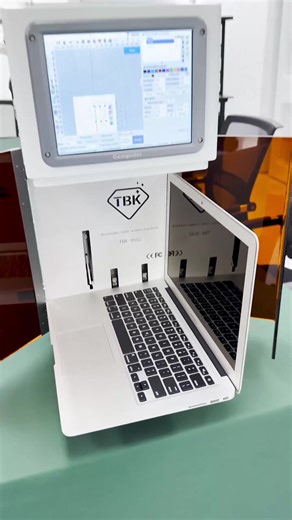 TBK 958Z UV laser machine print laptop keyboard words. #tbk #tbklaser #uvlasermarkingmachine #tbk958z #laserengraving