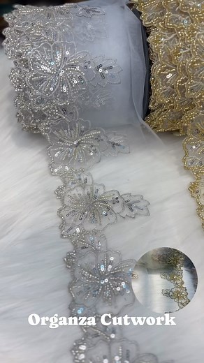6.8K views · 111 reactions | Organza cutwork | Lace Corner- House of Fashion Accessories | Facebook