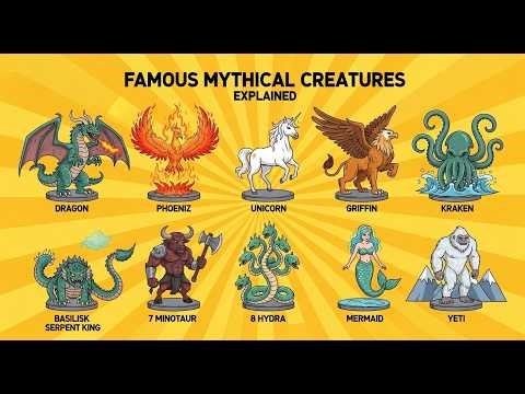 Most Powerful Mythical Creatures Explained 🐉 (Dragons, Kraken, Phoenix & More)