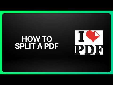 How To Split a PDF in iLovePDF! Tutorial