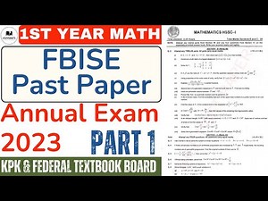 Math 1st Year Past Paper 2023 | Part 1 |FBISE Math Class 12 past Paper Annual Examination Subjective