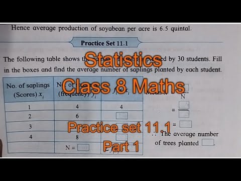 Class 8 Maths | Statistics | Practice Set 11.1 Part 1 | Easy & Complete Solutions | Maharashtra