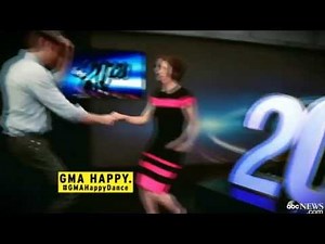 DAVID MUIR Happy (dance) clip from GMA