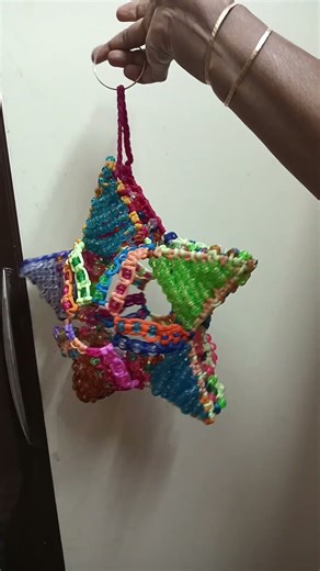 #Christmas #star with beads/home decorate