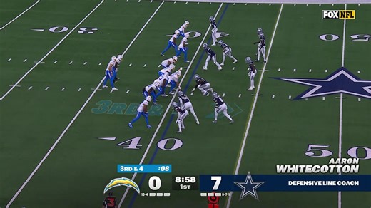 Tre Harris turns the corner to pick up 23 yards