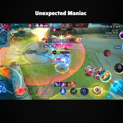 unexpected Maniac #reels #mobilelegends #mlbb #shorts #fanny #fannygameplay #mobalegends5v5