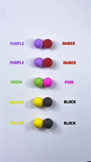 Color Mixing Lab on Instagram: "Let's Mixing Purple + Amber & Green + Pink & Yellow + Black Clay 😍 #colormixing #painting #satisfying #artandcraft #art"