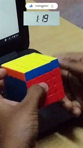 1:19.65 Rubik's Cube 5x5 Solve! #shorts
